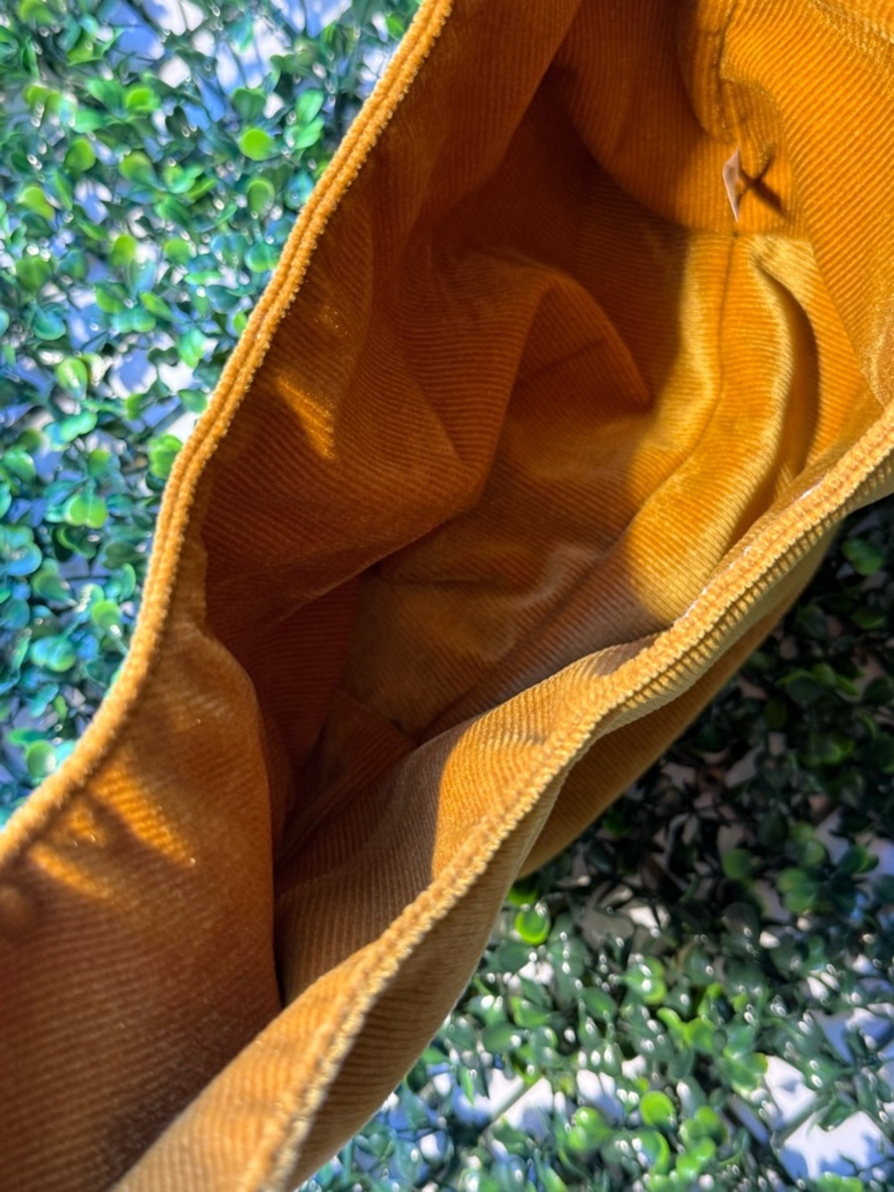 NWT MERIT Beauty Signature Bag Limited Edition Mustard Yellow Corduroy Knot Hobo - Picture 3 of 3